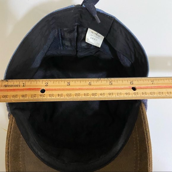 Light & Dark Denim Leather Women’s Lace Cap - Picture 7 of 8